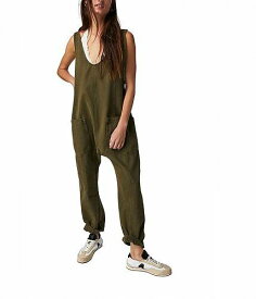 送料無料 フリーピープル Free People レディース 女性用 ファッション ジャンプスーツ つなぎ セット High Roller Jumpsuit - Moss Stone