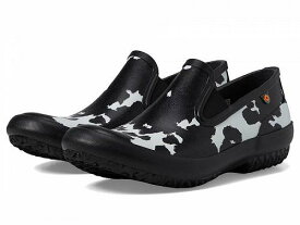 送料無料 ボグス Bogs レディース 女性用 シューズ 靴 ブーツ レインブーツ Patch Slip-On - Cow - Black/White