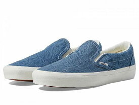 送料無料 バンズ Vans シューズ 靴 スニーカー 運動靴 Classic Slip-On - Threaded Denim Blue/White