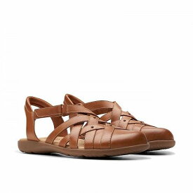 送料無料 クラークス Clarks レディース 女性用 シューズ 靴 サンダル Elizabelle Sea - Tan Leather