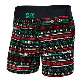 送料無料 サックスアンダーウエアー SAXX UNDERWEAR メンズ 男性用 ファッション 下着 Ultra Boxer Brief Fly - Holiday Sweater/Black