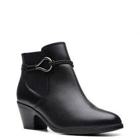 送料無料 クラークス Clarks レディース 女性用 シューズ 靴 ブーツ チェルシーブーツ アンクル Emily 2 Kaylie - Black Leather