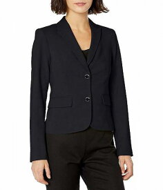 送料無料 カルバンクライン Calvin Klein レディース 女性用 ファッション アウター ジャケット コート ブレザー Two Button Lux Blazer (Petite, Standard, &amp; Plus) - Navy
