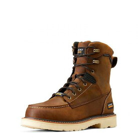 送料無料 アリアト Ariat メンズ 男性用 シューズ 靴 ブーツ ワークブーツ Rebar Lift 8&quot; Waterproof Composite Toe Work Boots - Distressed Brown