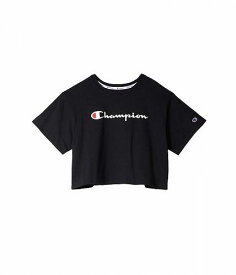 送料無料 チャンピオン Champion レディース 女性用 ファッション Tシャツ The Cropped Tee - Black