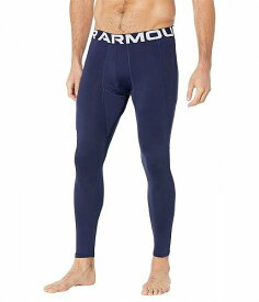 送料無料 アンダーアーマー Under Armour メンズ 男性用 ファッション パンツ ズボン ColdGear Armour Leggings - Midnight Navy/White