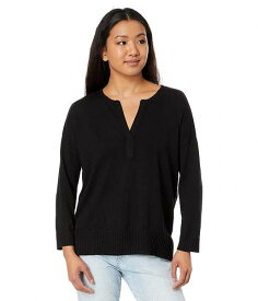 送料無料 リラP Lilla P レディース 女性用 ファッション セーター Split-Neck Pullover Sweater - Black