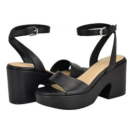 送料無料 カルバンクライン Calvin Klein レディース 女性用 シューズ 靴 ヒール Summer - Black Leather
