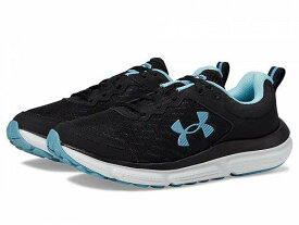 送料無料 アンダーアーマー Under Armour レディース 女性用 シューズ 靴 スニーカー 運動靴 Charged Assert 10 - Black/Still Water/Halo Gray