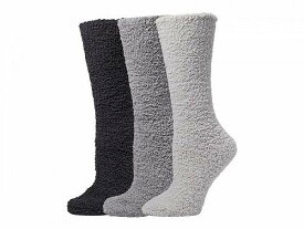 送料無料 ベアフードドリームズ Barefoot Dreams レディース 女性用 ファッション ソックス 靴下 CozyChic(R) 3-Pair Sock Set - Silver/Pewter/Carbon