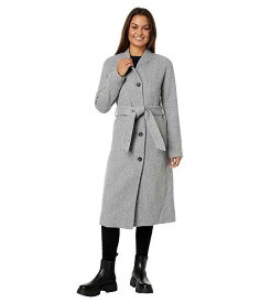 送料無料 Avec Les Filles レディース 女性用 ファッション アウター ジャケット コート ウール・ピーコート Wool Blend Overlap Collar Coat - Grey