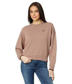 送料無料 フレッドペリー Fred Perry レディース 女性用 ファッション パーカー スウェット Tipped Sweatshirt - Dark Pink