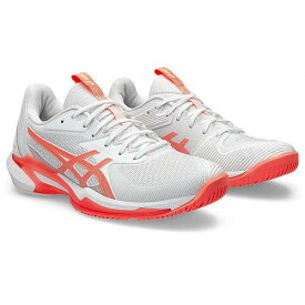 送料無料 アシックス ASICS レディース 女性用 シューズ 靴 スニーカー 運動靴 Solution Speed FF 3 Tennis Shoe - White/Sun Coral
