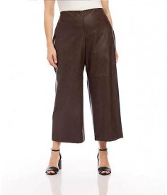 送料無料 カレンケーン Karen Kane レディース 女性用 ファッション ジャンプスーツ つなぎ セット Plus Size Cropped Vegan Leather Pants - Brown
