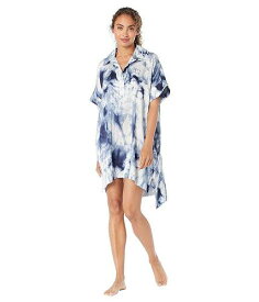 送料無料 ネイトリ Natori レディース 女性用 ファッション パジャマ 寝巻き ナイトガウン Sora Tie-Dye Short Caftan - Indigo