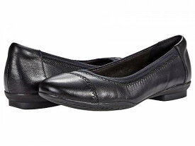 送料無料 クラークス Clarks レディース 女性用 シューズ 靴 フラット Sara Bay - Black Leather