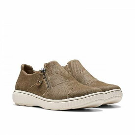 送料無料 クラークス Clarks レディース 女性用 シューズ 靴 フラット Caroline Grace - Olive Suede