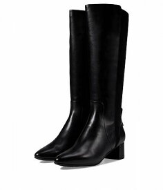 送料無料 コールハーン Cole Haan レディース 女性用 シューズ 靴 ブーツ ロングブーツ The Go-To Block Heel Tall Boot 45 mm - Black Leather