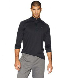 送料無料 アンダーアーマー Under Armour メンズ 男性用 ファッション アクティブシャツ UA Tech 1/2 Zip - Black/Charcoal