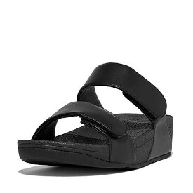 送料無料 フィットフロップ FitFlop レディース 女性用 シューズ 靴 ヒール Lulu Adjustable Leather Slides - All Black 2