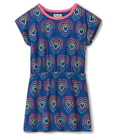 送料無料 Hatley Kids 女の子用 ファッション 子供服 ドレス Rainbow Hearts Cinched Waist Dress (Toddler/Little Kids/Big Kids) - Blue