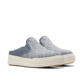 送料無料 クラークス Clarks レディース 女性用 シューズ 靴 ローファー ボートシューズ Audreigh Cove - Blue Textile