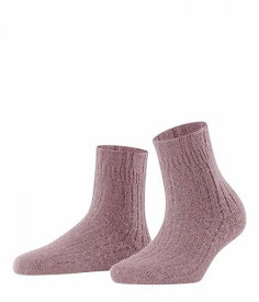 送料無料 ファルケ Falke レディース 女性用 ファッション ソックス 靴下 Cashmere Blend Rib Bed Socks - Brick