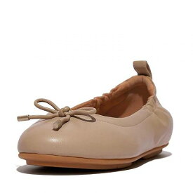 送料無料 フィットフロップ FitFlop レディース 女性用 シューズ 靴 フラット Allegro Bow Leather Ballerinas - Latte Beige