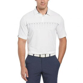 送料無料 キャラウェイ Callaway メンズ 男性用 ファッション ポロシャツ Trademark Chevron Color Block Polo - Bright White