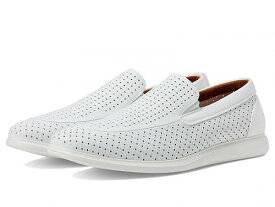 送料無料 ステーシーアダムス Stacy Adams メンズ 男性用 シューズ 靴 スニーカー 運動靴 Remy Perfed Slip-On - White