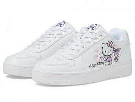 送料無料 ジョスモ Josmo 女の子用 キッズシューズ 子供靴 スニーカー 運動靴 Hello Kitty Sneakers (Toddler/Little Kid/Big Kid) - White