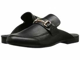 送料無料 スティーブマデン Steve Madden レディース 女性用 シューズ 靴 ローファー ボートシューズ Kandi Slip-On Mule - Black Leather