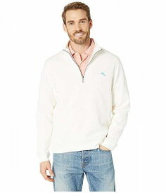 送料無料 トミーバハマ Tommy Bahama メンズ 男性用 ファッション パーカー スウェット Tobago Bay 1/2 Zip Pullover - Coconut