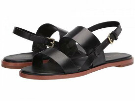 送料無料 コールハーン Cole Haan レディース 女性用 シューズ 靴 サンダル Flynn Flat Sandal - Black Leather