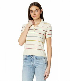 送料無料 ペンドルトン Pendleton レディース 女性用 ファッション Tシャツ Short Sleeve Polo Sweater - Ivory Multi Stripe
