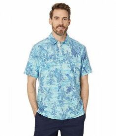 送料無料 トミーバハマ Tommy Bahama メンズ 男性用 ファッション ポロシャツ Birds Eye View Polo - Aqua Splash