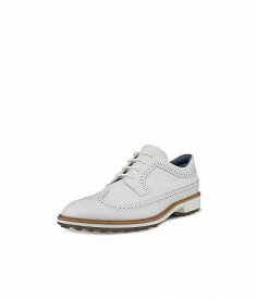 送料無料 エコー ゴルフ ECCO Golf メンズ 男性用 シューズ 靴 スニーカー 運動靴 Classic Hybrid Wing Tip Water Resistant - White