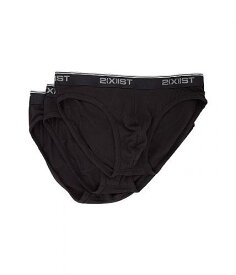 送料無料 ツーバイスト 2(X)IST メンズ 男性用 ファッション 下着 3-Pack Cotton Stretch No Show Brief - Black