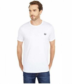 送料無料 フレッドペリー Fred Perry メンズ 男性用 ファッション Tシャツ Ringer T-Shirt - White