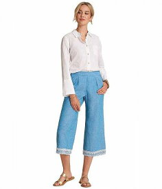 送料無料 ハットリー Hatley レディース 女性用 ファッション パンツ ズボン Cropped Wide Leg Pants - Chambray - Blue