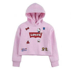 送料無料 リーバイス Levi&#039;s(R) Kids 女の子用 ファッション 子供服 パーカー スウェット ジャケット Hello Kitty High-Rise Hoodie (Toddler) - Pink Lady