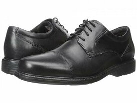 送料無料 ロックポート Rockport メンズ 男性用 シューズ 靴 オックスフォード 紳士靴 通勤靴 Charles Road Cap Toe Oxford - Black Leather