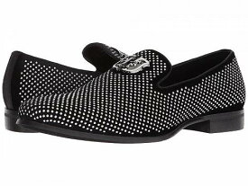 送料無料 ステーシーアダムス Stacy Adams メンズ 男性用 シューズ 靴 ローファー Swagger Studded Ornament Loafer - Black/Silver