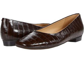 送料無料 トロッターズ Trotters レディース 女性用 シューズ 靴 フラット Honor - Dark Brown Croco Leather