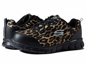 送料無料 スケッチャーズ SKECHERS Work レディース 女性用 シューズ 靴 スニーカー 運動靴 Sure Track Comp Toe - Leopard