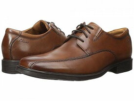 送料無料 クラークス Clarks メンズ 男性用 シューズ 靴 オックスフォード 紳士靴 通勤靴 Tilden Walk - Dark Tan Leather