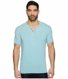 送料無料 ラッキーブランド Lucky Brand メンズ 男性用 ファッション Tシャツ Burnout Button Notch Shirt - Delphinium Blue