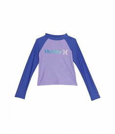 送料無料 ハーレー Hurley Kids 女の子用 スポーツ・アウトドア用品 キッズ 子供用水着 ラッシュガード スイムシャツ Long Sleeve Rashguard Shirt (Big Kids) - Purple Pulse