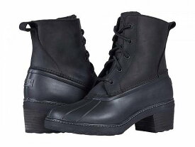 送料無料 スペリー Sperry レディース 女性用 シューズ 靴 ブーツ レインブーツ Saltwater Heel Leather - Black