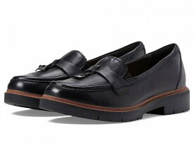 送料無料 クラークス Clarks レディース 女性用 シューズ 靴 ローファー ボートシューズ Westlynn Bella - Black Leather